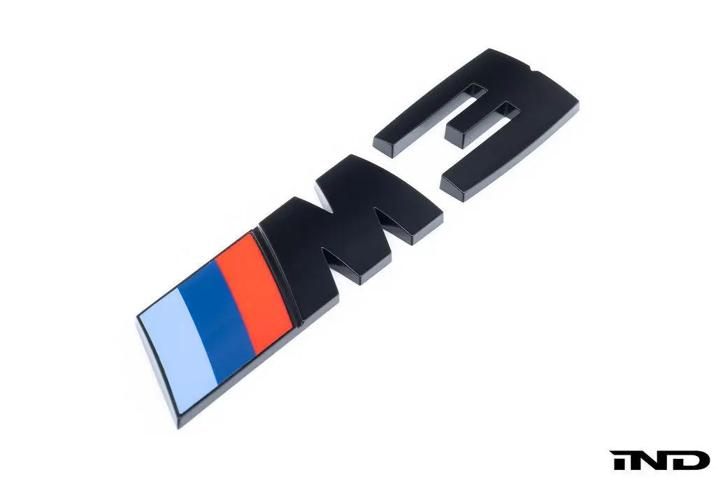Ind F80 M3 Painted Trunk Emblem - Matte Black 1