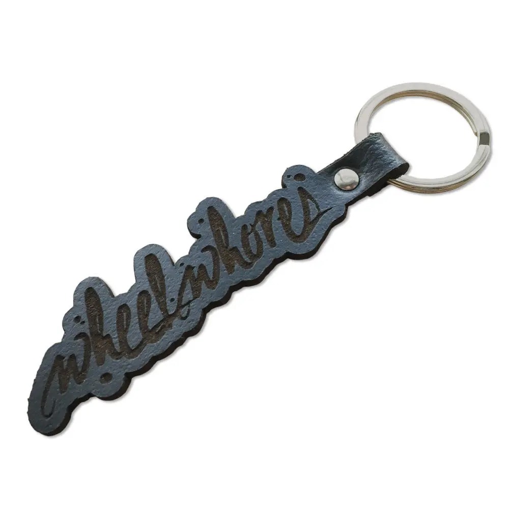 Leather Script Keyring 1
