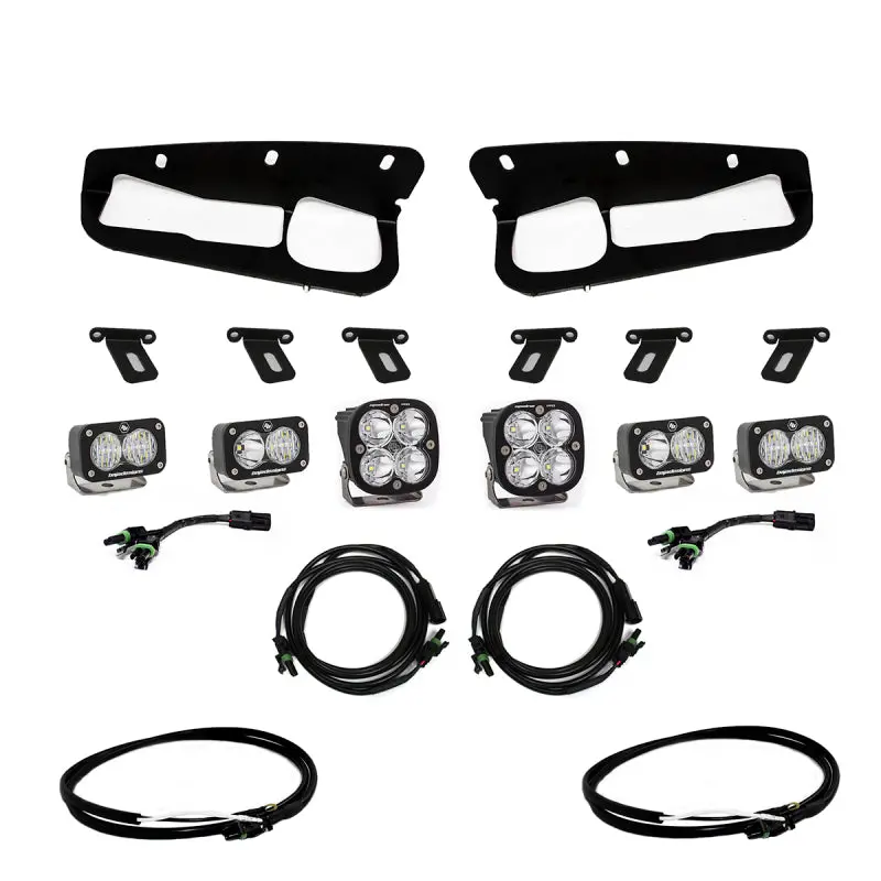Ford Squadron Pro/Dual S2 Sport Steel Bumper Fog Pocket Light Kit - 2021+ Bronco; Steel Bumper 2