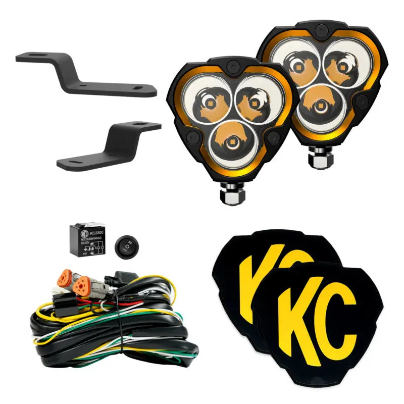 Ford Bronco Flex Era 3 2-Light Sys Ditch Light Kits (Spot Beam) | Kc Hilites 1