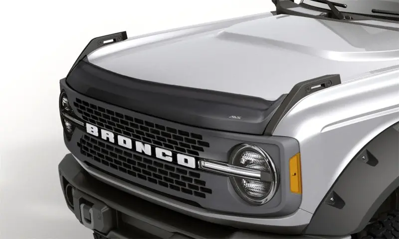 Avs 21-22 Ford Bronco Aeroskin Ii Textured Low Profile Hood Shield - Black 1