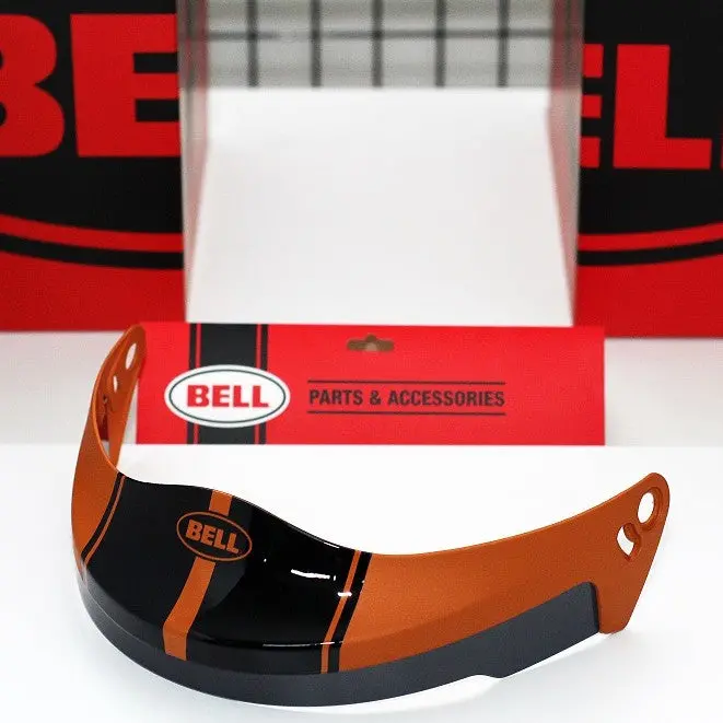 Bell Visor Sparepart For Eliminator Series (Visor Rally Matte/Gloss Black/Orange) 1