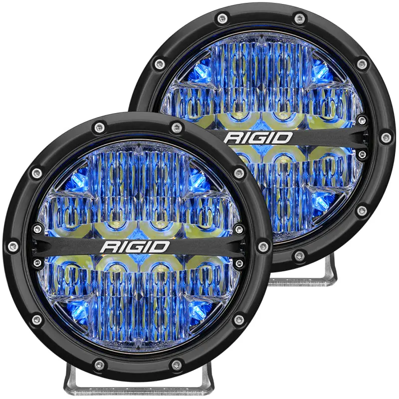 Rigid Industries 360-Series 6In Led Off-Road Drive Beam - Blue Backlight (Pair) 1