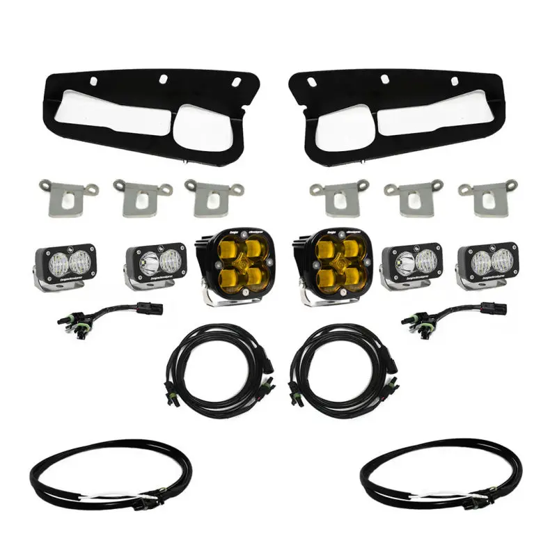 Baja Designs 2021+ Ford Bronco Sae Fog Pocket Kit; Steel Bumpers 4