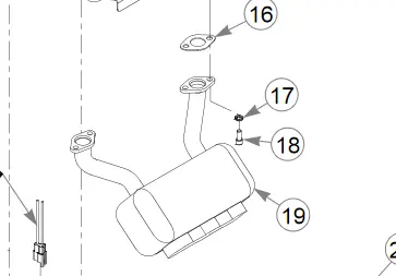 602320 Muffler, Kohler Sv715/725 Ref 19 For Big Dog 1