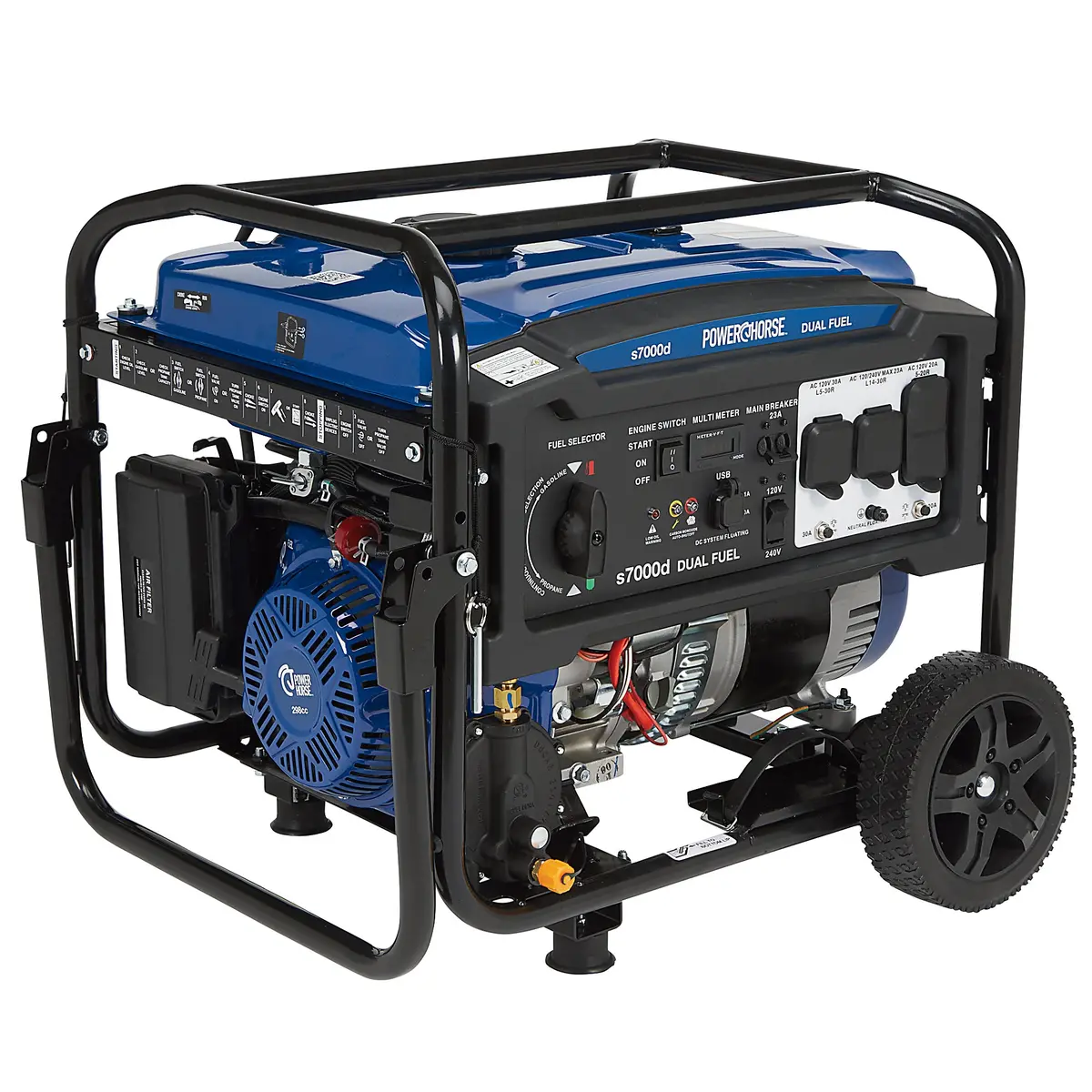 6075708 Portable Generator With Electric Start, 7000 Watts Powerhorse 1