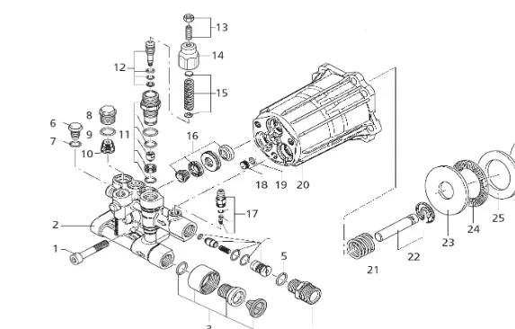62-443 Valve Kit For Pressure Washer Yamakoyo 1