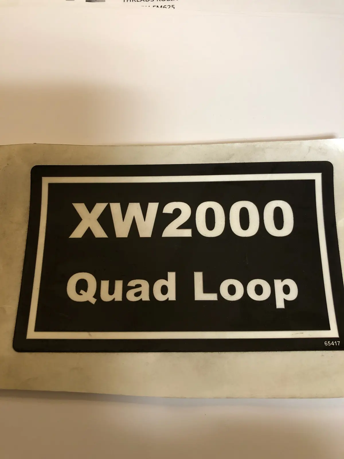 65417 Decal - Xw2000 Quad Loop Dixie Chopper W3 1