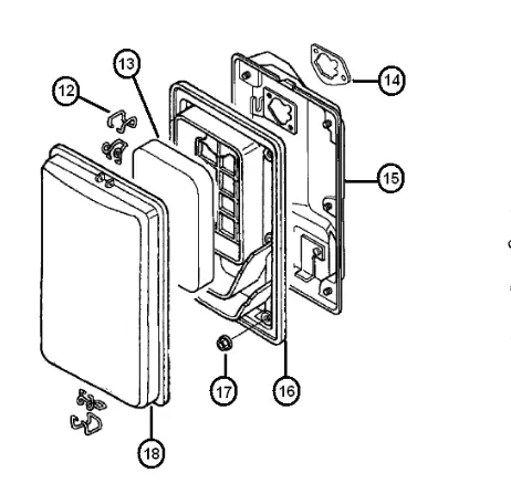 68-14 Gasket, Air Cleaner Ref 14 Yamakoyo 1
