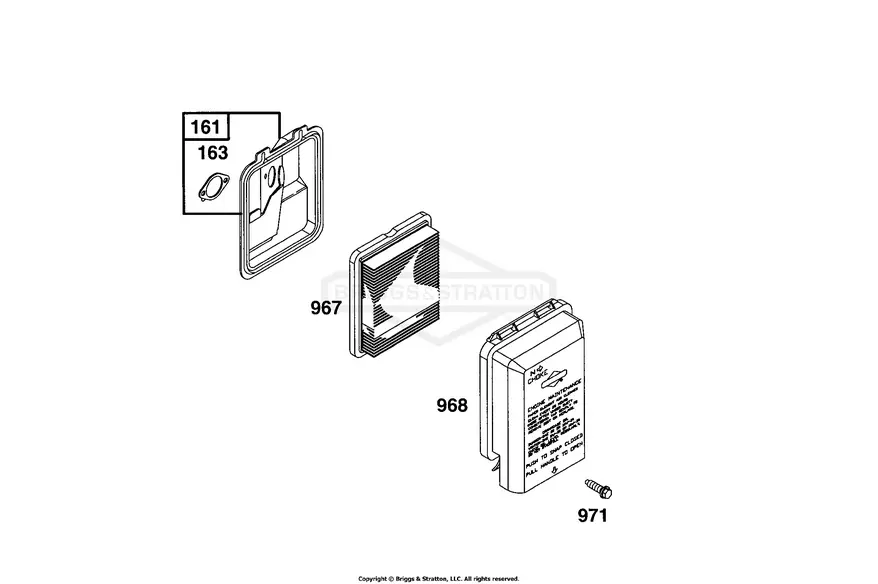 272296 Gasket, Air Cleaner Ref Briggs 1
