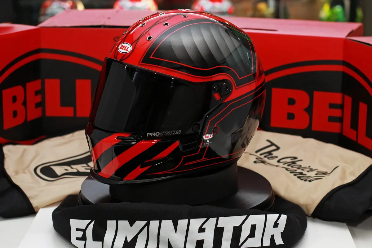 Bell Helmet Eliminator (Outlaw Black/Red) 1