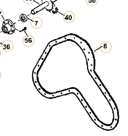 7028753 Gasket, Main Case Snapper Wh3 1