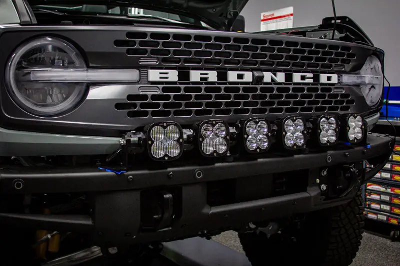 Baja Designs 2021+ Ford Bronco 6 Xl Linkable Light Bar Kit Plastic Bumper Mount 1