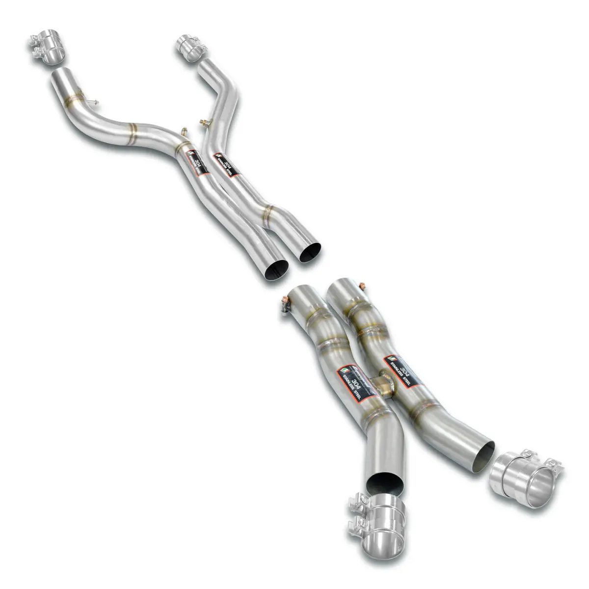 Supersprint Bmw G8x M3 / M4 Straight Pipe Race Package Accepts The Std - Oem Muffler 1