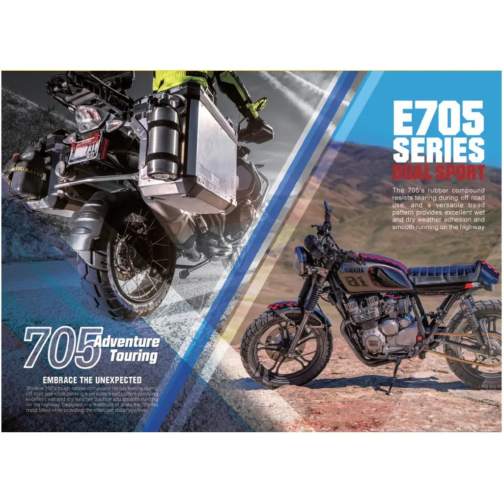 Shinko Tire Tayar Tyres E705 Maxxis Bridgestone Michelin Metzeler Pirelli Adventure Touring Bike 1