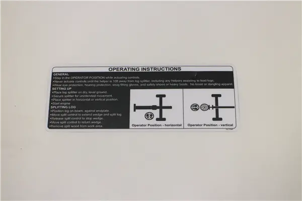 777887 Ns Decal - Operation Instructions Northstar 1