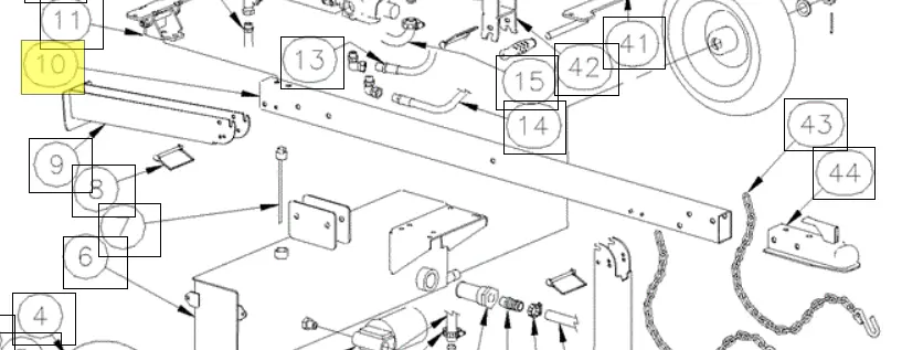 778403 Tow Bar Weldment Ref 10 Northstar Log Splitter 1