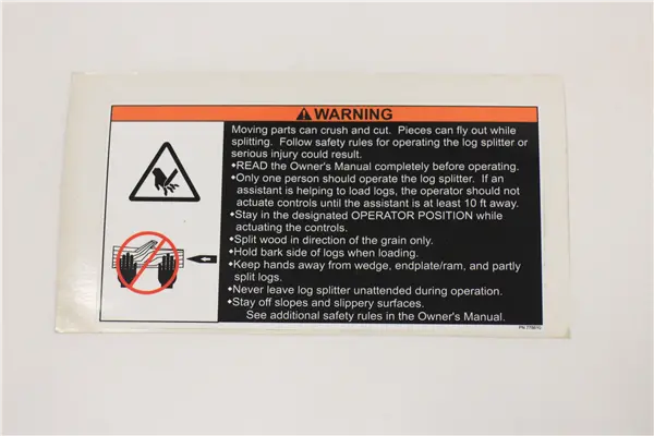 778610 Decal - Log Splitter Wa Northstar Nsfm6 1