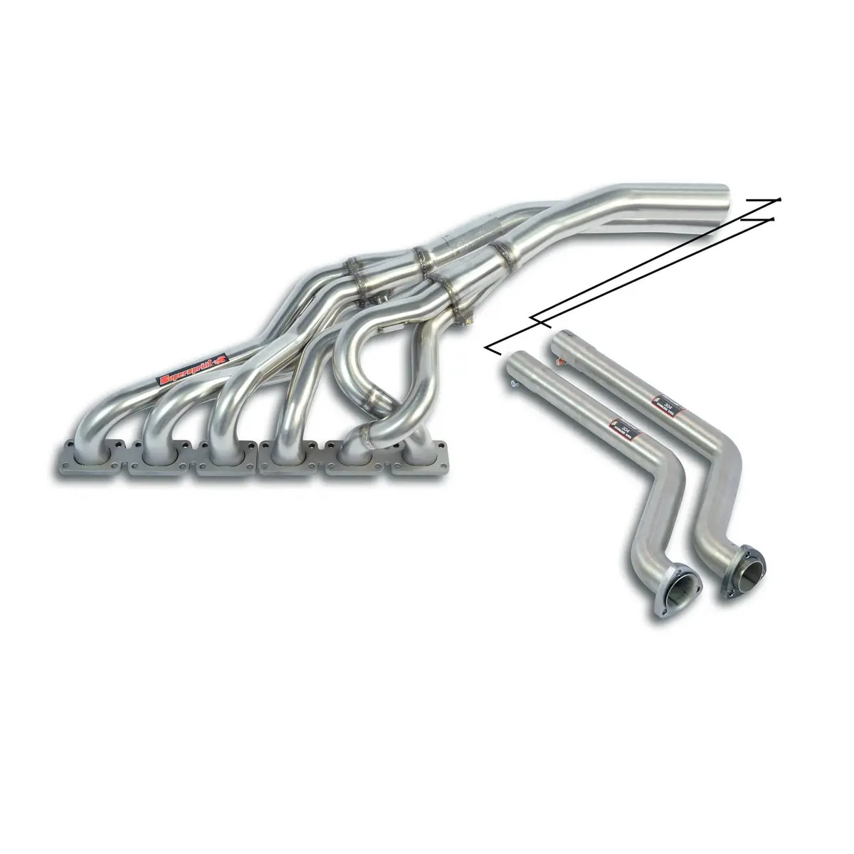 Supersprint Bmw 3 Series E30 Manifold + Connecting Pipes 100% Stainless Steel(Left Hand Drive) 1