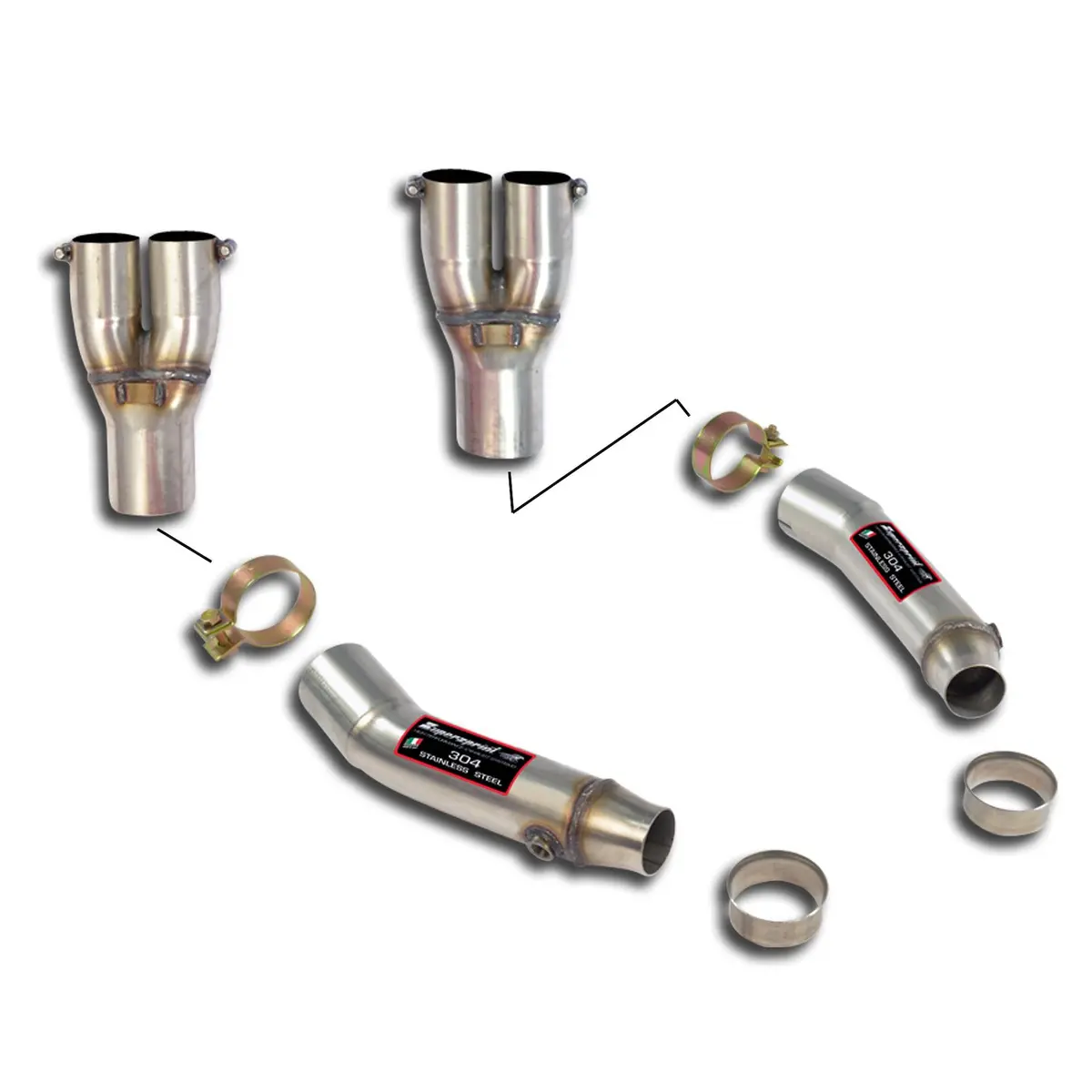 Supersprint Bmw 5 Series E34 Connecting Pipe Kit "Y-Pipe" Right + Left 1