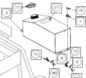 791574 Fuel Tank Assembly Yellow (Diesel) Ref 3 Northstar 1