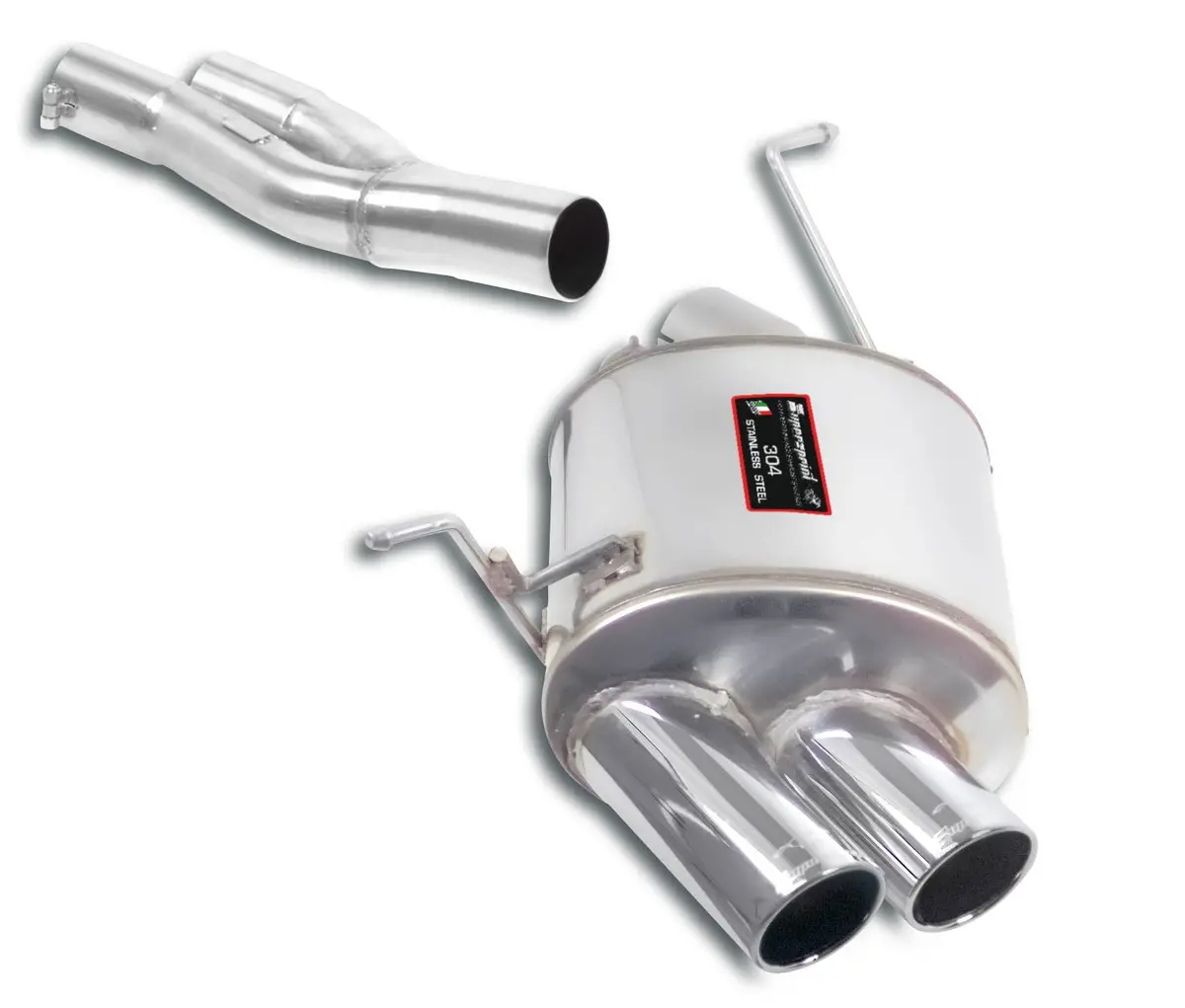Supersprint Bmw E46 Connecting Pipe + Rear Exhaust Oo 80 "Power Loop" 1