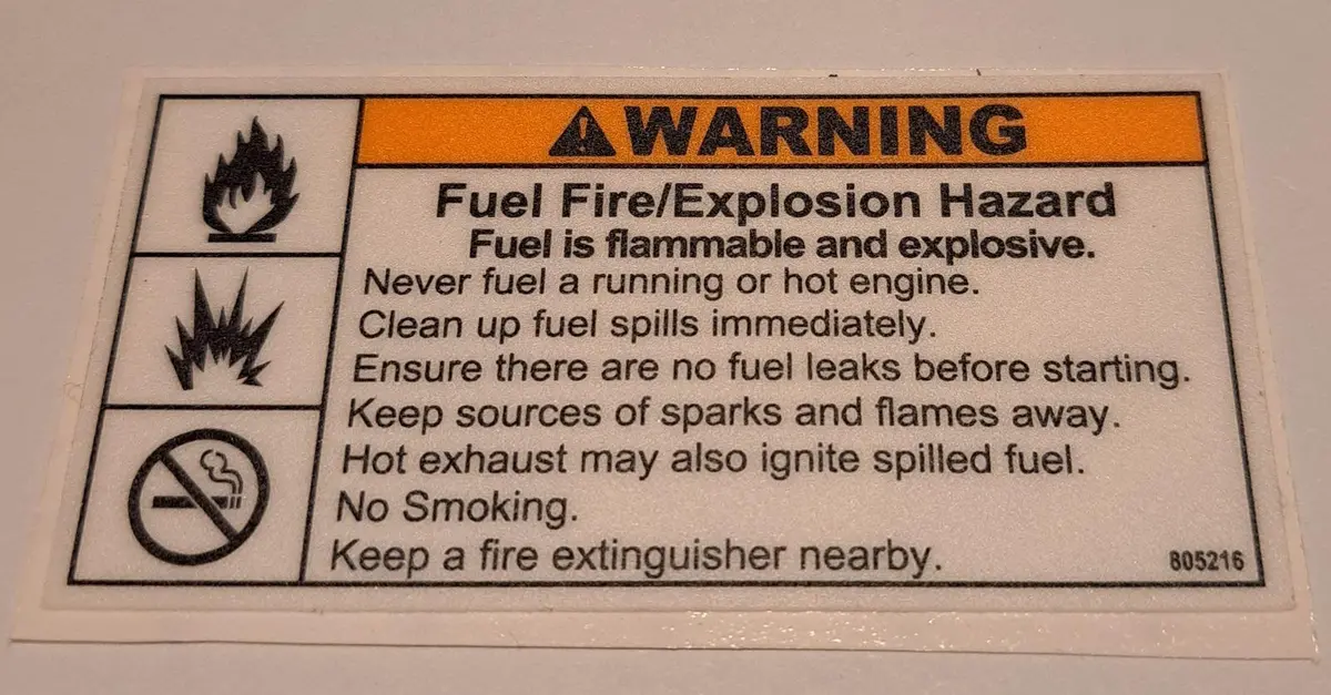 788935/805216 Ns Decal - Fuel Fire Explosion Hazard Northstar Nsfm6 1