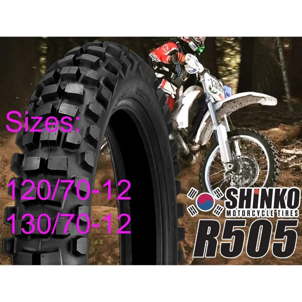 Shinko Tayar F504 R505 Motocross Offroad Z125 Ksr125 Mobber Dual Sport Tire Honda Grom 125 Msx125 Benelli Tnt 120/70-12 1