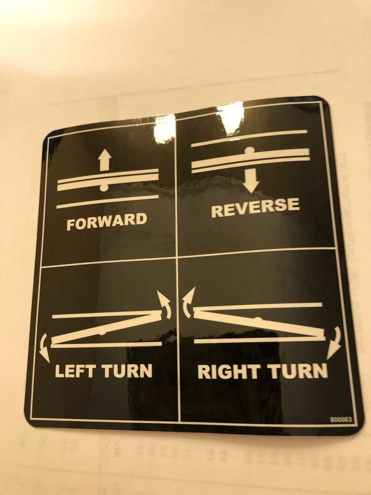 800063 Decal - Run Behind, Steer Control Dixie Chopper Wh2 1