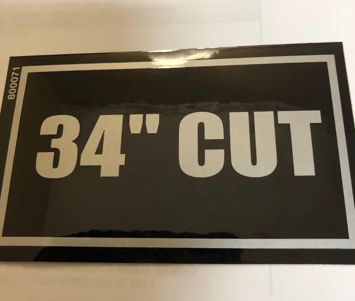 800071 Decal - 34 Inch Cut Dixie Chopper W3 1