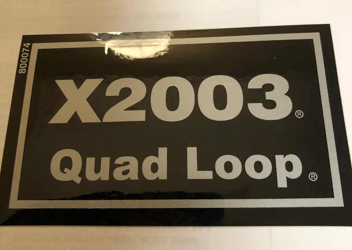 800074 Decal - X2003 Quadloop Dixie Chopper Wh2 1