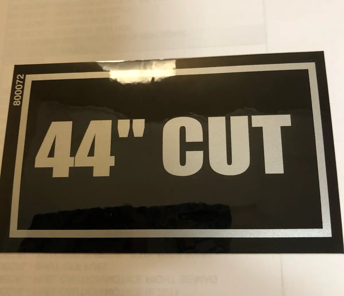 800072 Decal - 44 Inch Cut Dixie Chopper W3 1