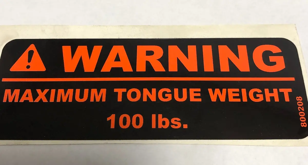 800208 Decal Warning Weight Hitch Dixie Chopper 1