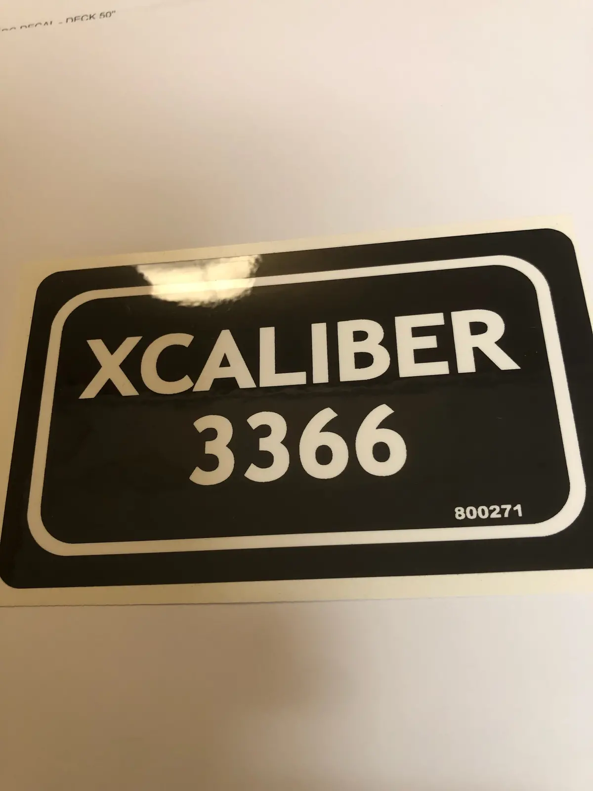 800271 Decal - Xcaliber 3366 Dixie Chopper Wh2 1