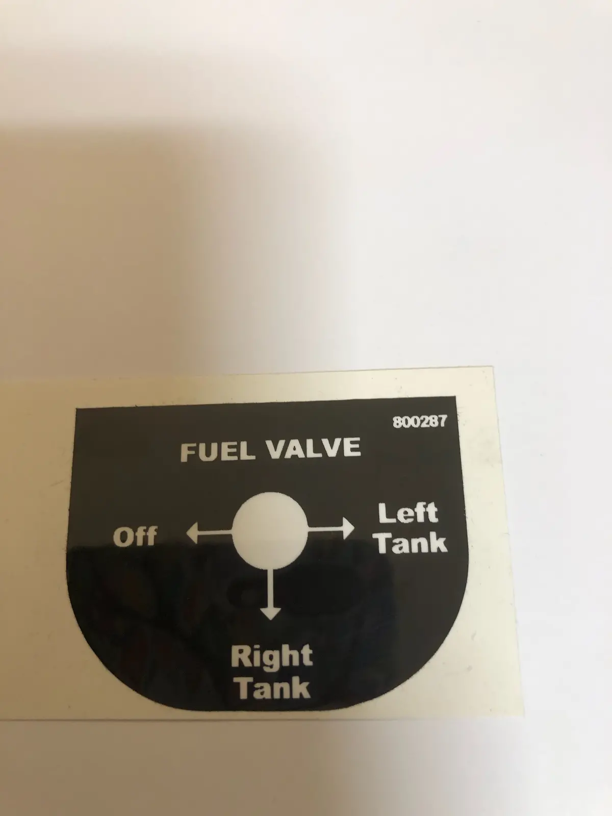 800287 Decal - Fuel Valve Silver Eagle Dixie Chopper Nla 1