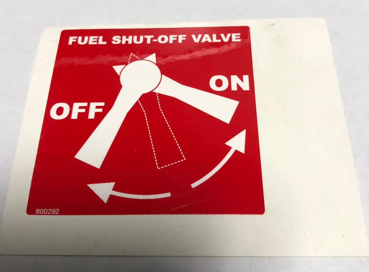 800292 Decal Fuel Shut Off Dixie Chopper Wh2 1