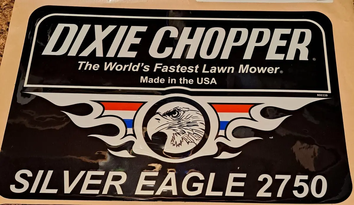 800339 Decal Silver Eagle 2750 Engine Dixie Chopper Wh3 1