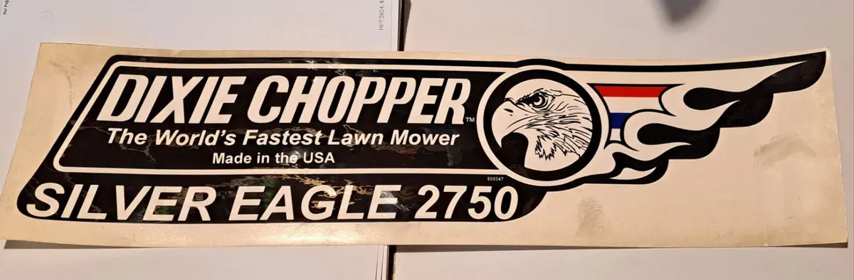 800347 Decal Silver Eagle 2750 Left Dixie Chopper Wh3 1