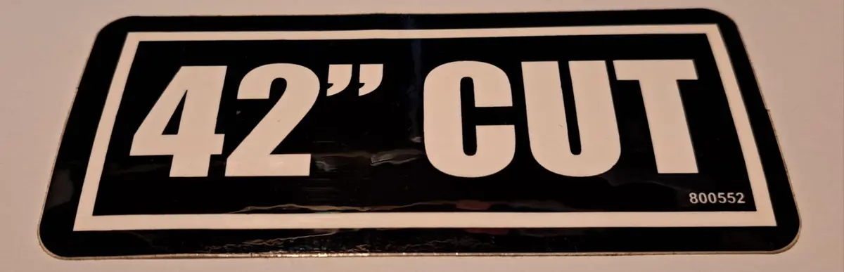 800552 Decal 42" Cut Dixie Chopper Wh3 1