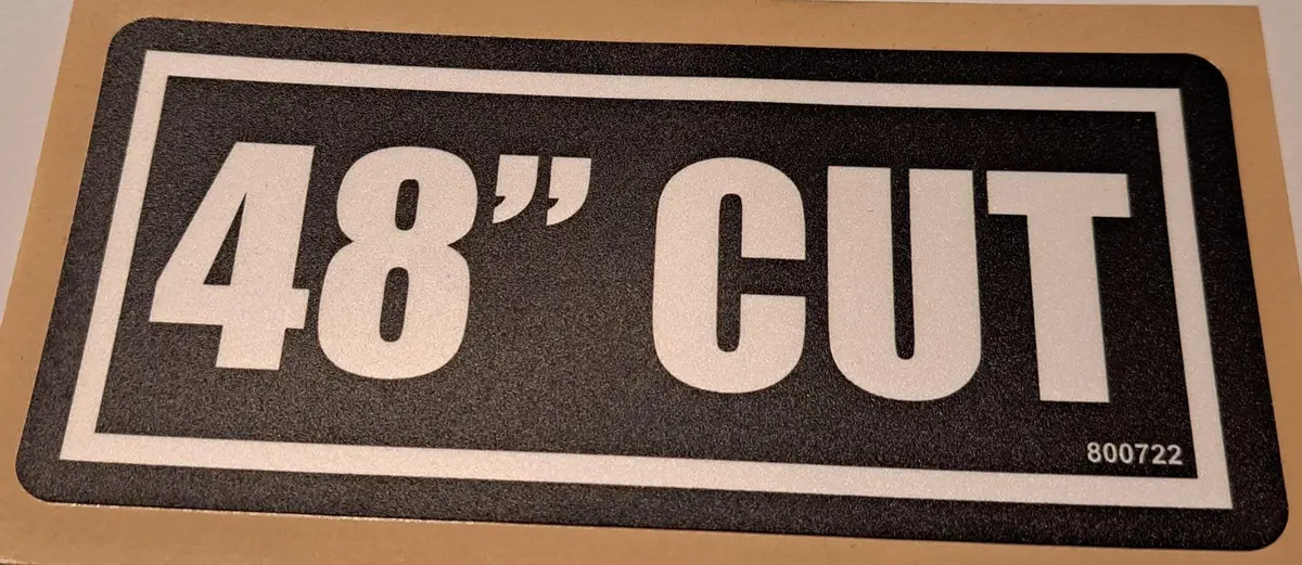 800722 Decal 48" Cut 5.00 X 2.25 Dixie Chopper Wh3 1