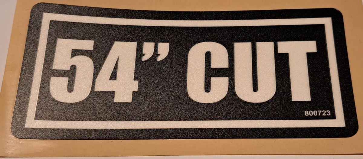 800723 Decal 54" Cut Dixie Chopper W3 1