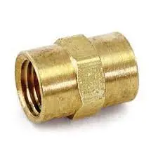 140454 Brass, Hex Coupler 1/4" Pw Sm 1