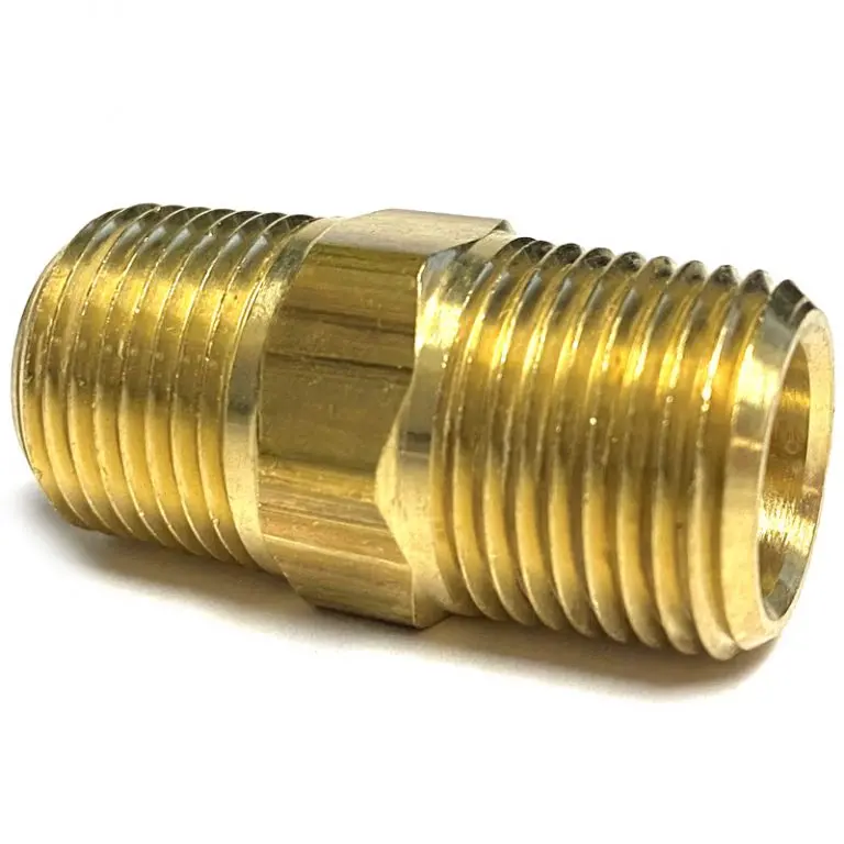 140756 Brass, Hex Nipple, 3/8" Pw Sm 1