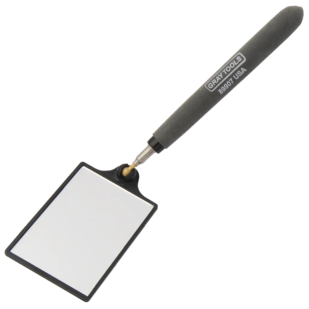 Swivel Head Telescopic Inspection Mirror - 2-1/2" X 3-1/2" Rectangular Glass Mirror 1