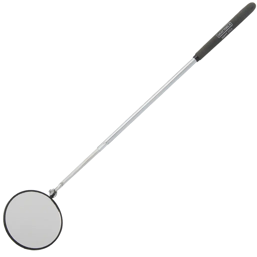 Swivel Head Telescopic Inspection Mirror - 3-3/4" Circular Glass Mirror 1
