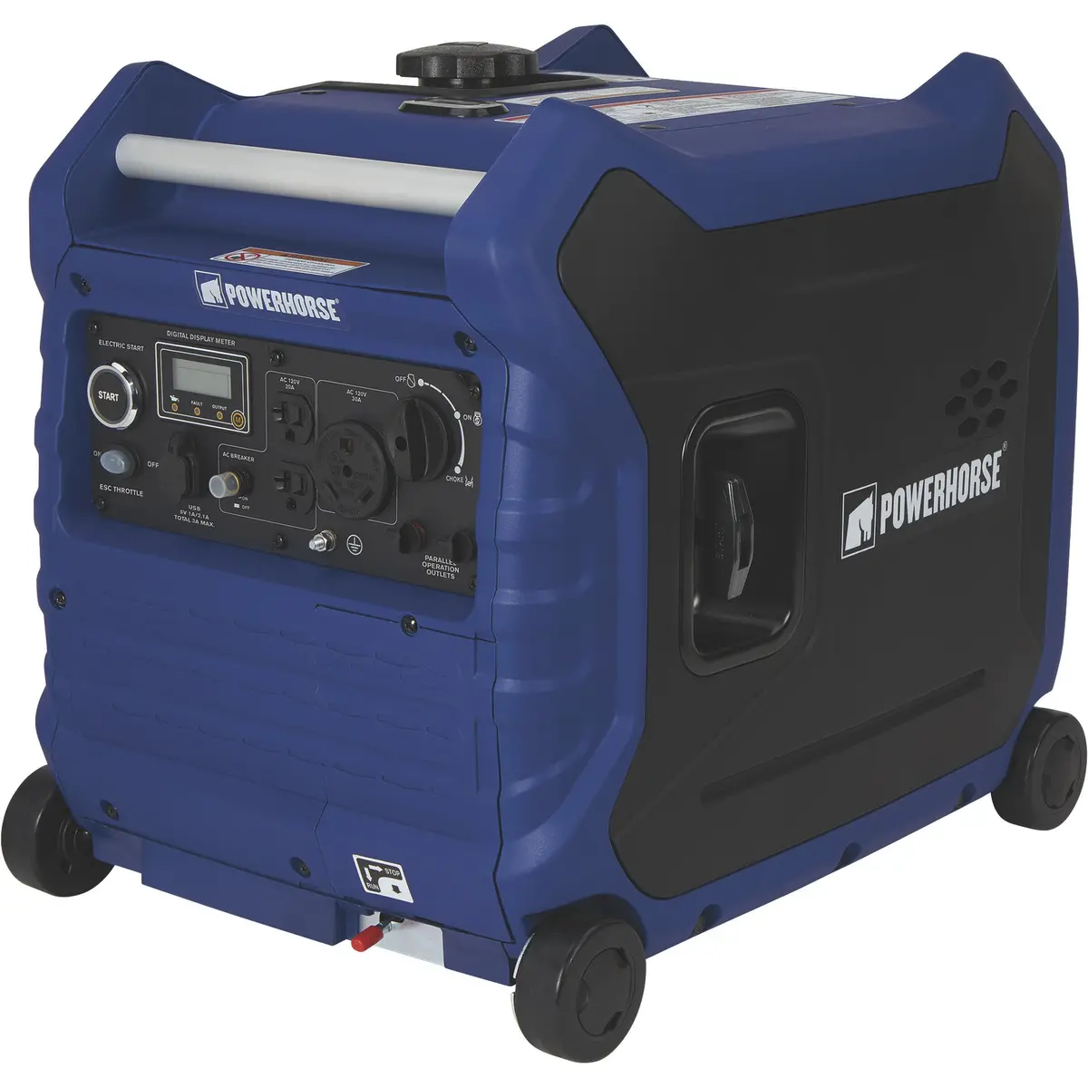 96387 Inverter Generator, 4500 Surge Watts, 3500 Rated Watts, Electric Start Powerhorse 1