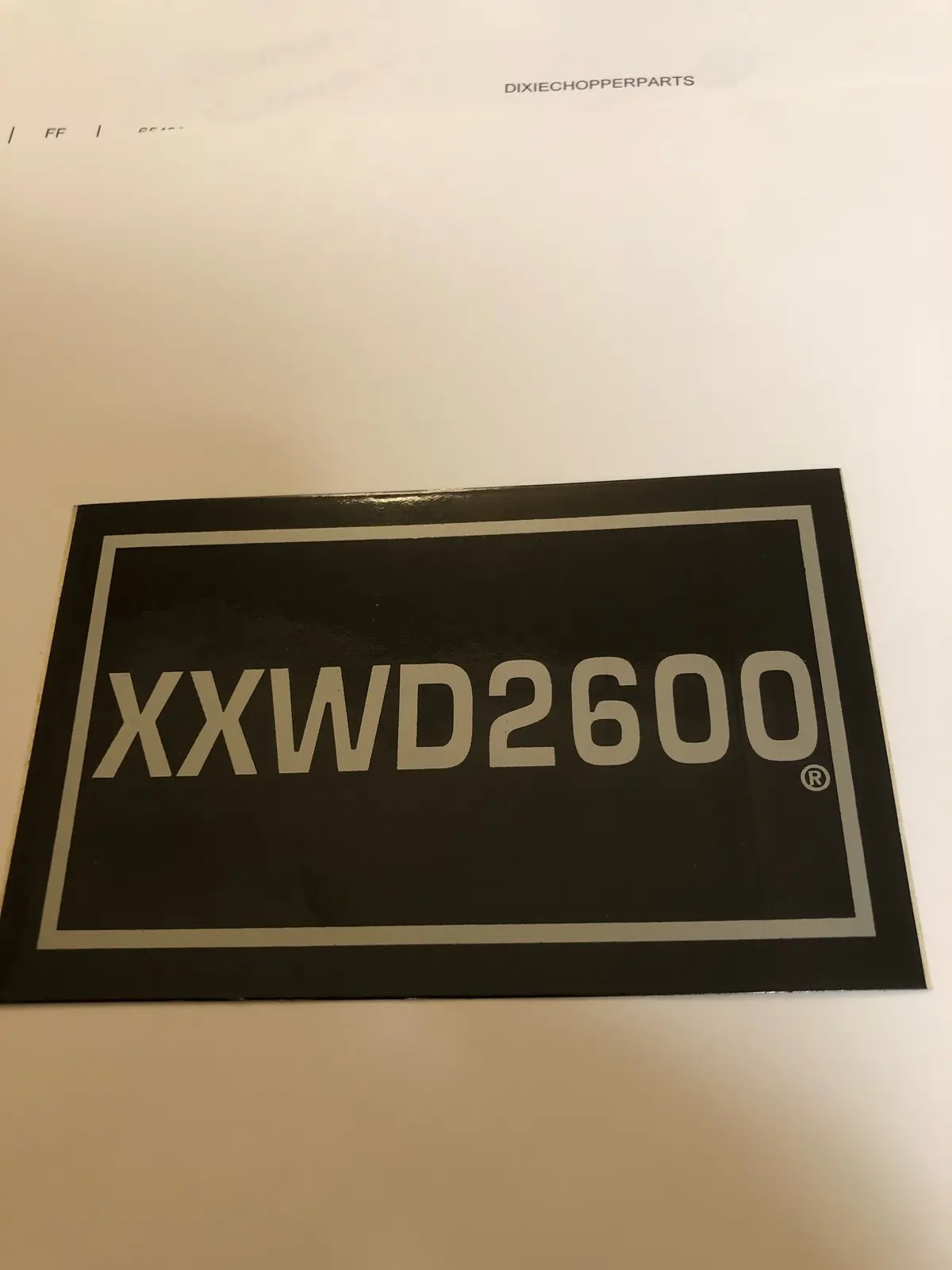 97471 Xxwd2600 Diesel Model Decal Dixie Chopper Wh2 1