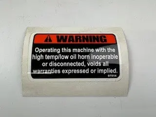 97514 Decal Warning Run Hot Dixie Chopper Wh2 1