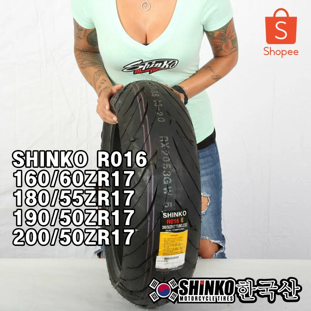 Shinko Tire Tayar Tyres F016 R016 120/70 120/60 160/60 180/55 190/50 190/55 200/50 Ducati Suzuki Kawasaki Yamaha Honda 1
