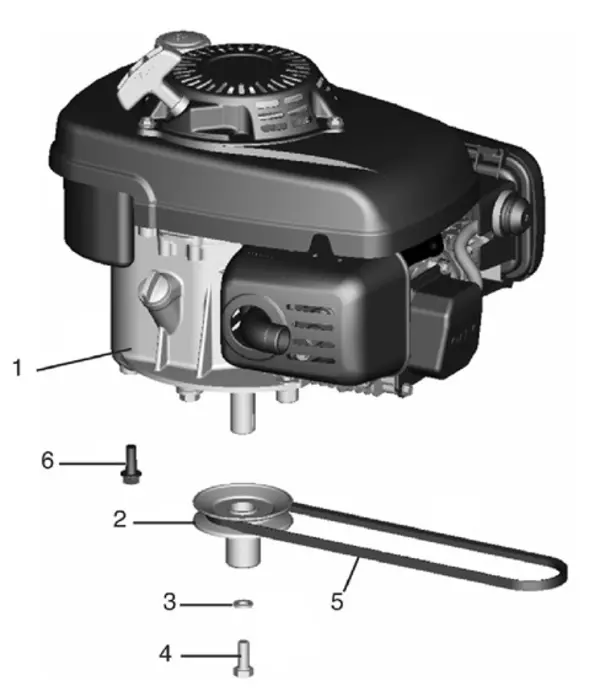 A100536 Pulley, Engine/Xb51y.01.01 Ref 2 Southland/Powermate 1